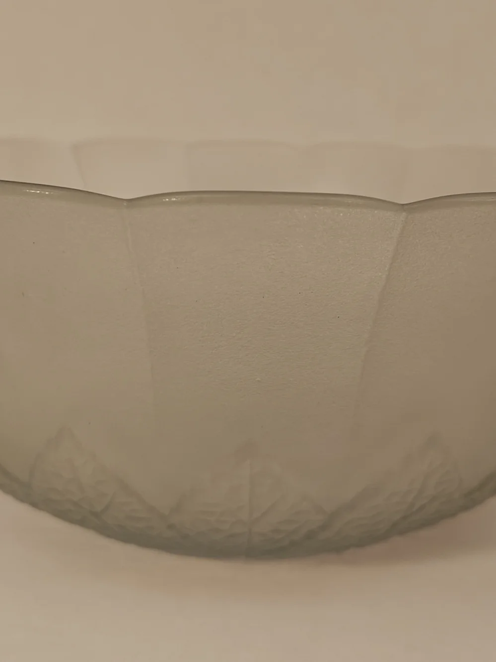 Beautiful Vintage Blue Sunflower Glass Serving Bowl